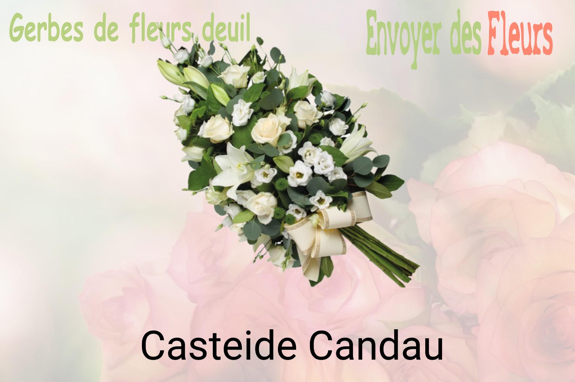 Gerbe de fleurs de deuil livrée à Casteide-Candau
